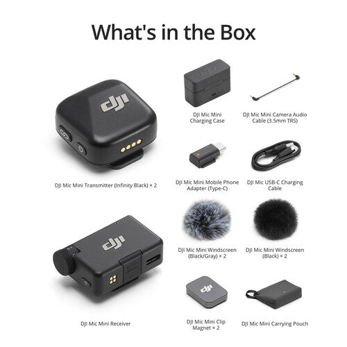 DJI Mic Mini ( 2TX + 1RX + Charging case ) Black DJI