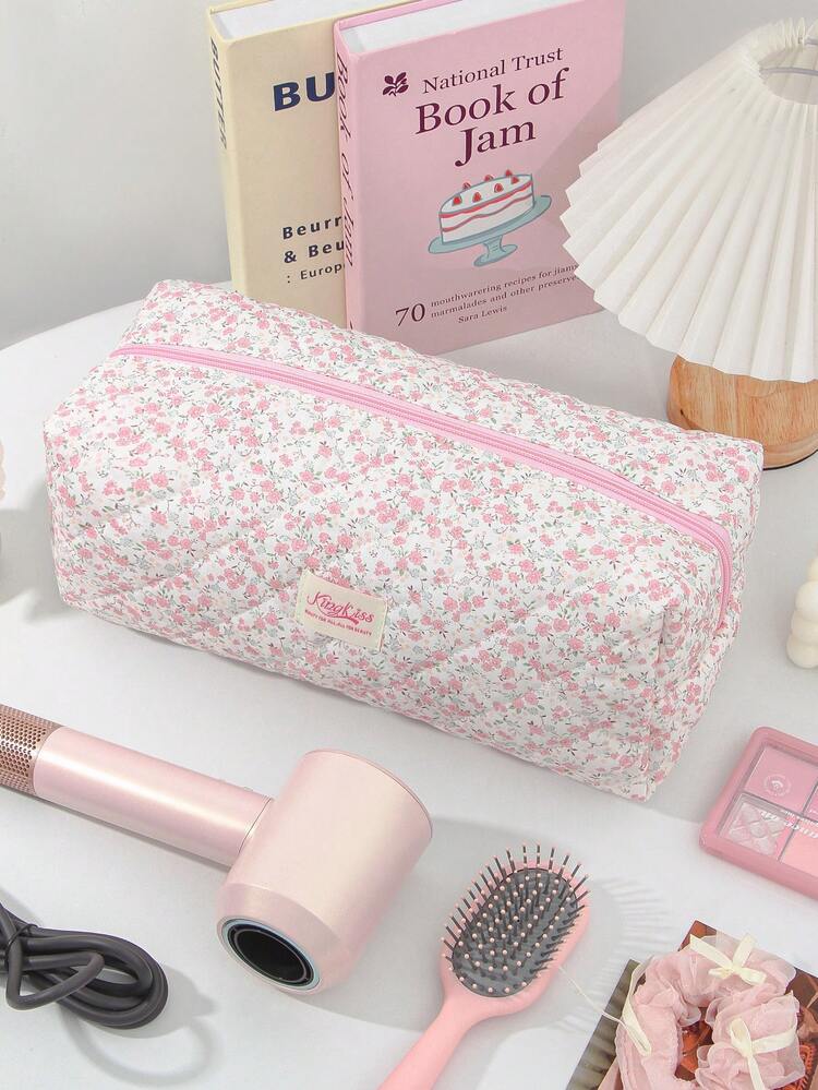 Pink Floral Print Hair Dryer Bag CHN
