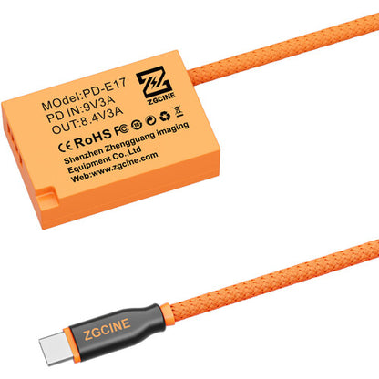ZGCINE USB-C to LP-E17 Dummy Battery Cable