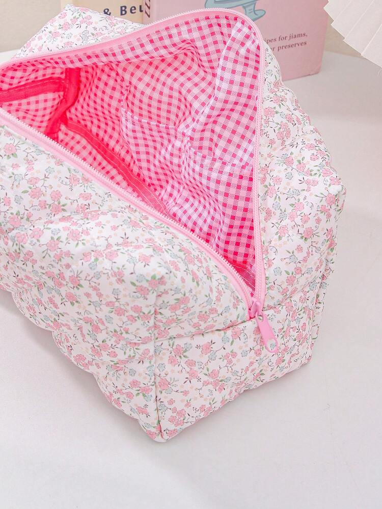 Pink Floral Print Hair Dryer Bag