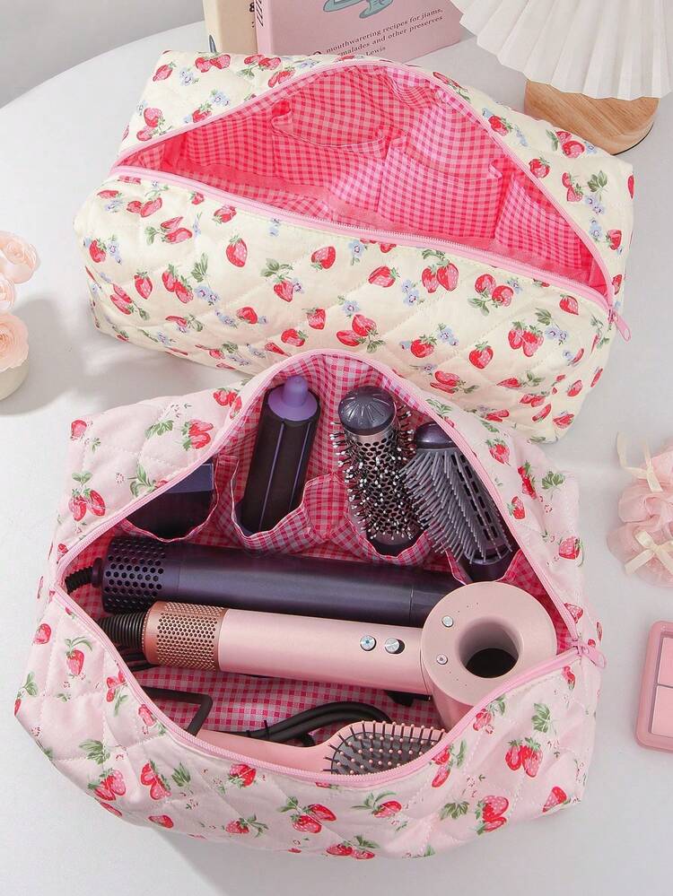 Carrying Hair Dryer Bag Strawberry Print CHN