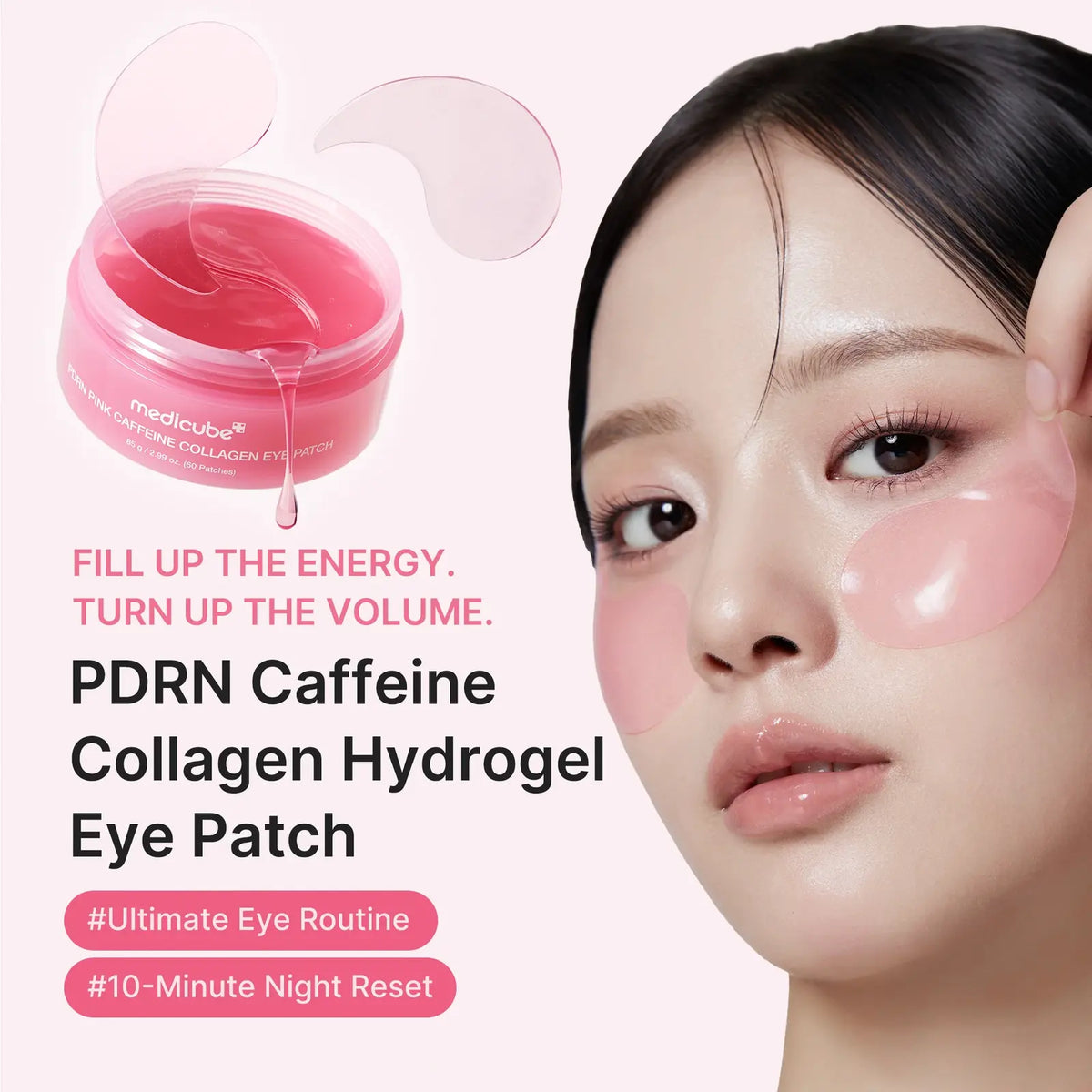 PDRN PINK CAFFEINE COLLAGEN EYE PATCH MEDICUBE