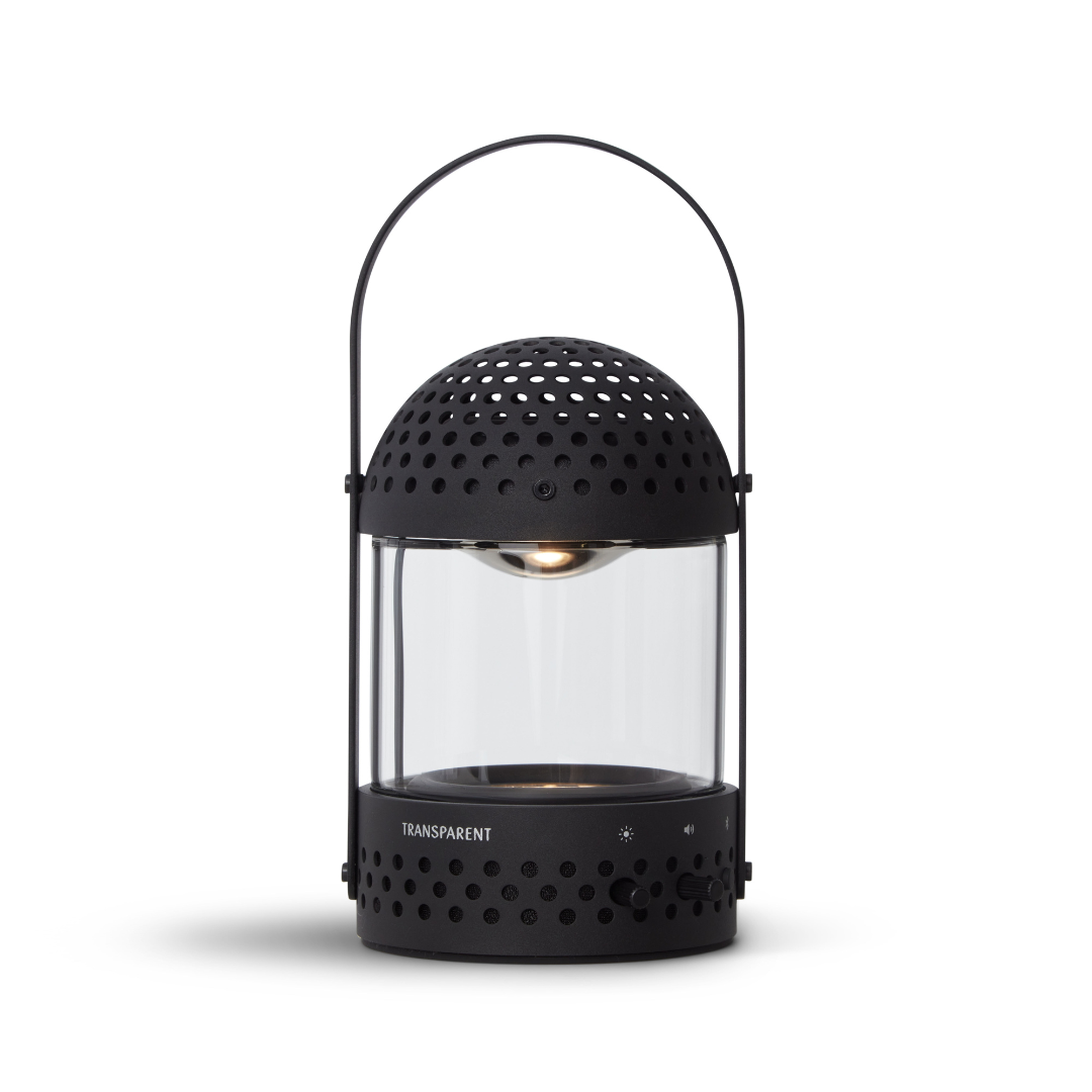 TRANSPARENT 360° Sound Light Speaker Black ambient lighting