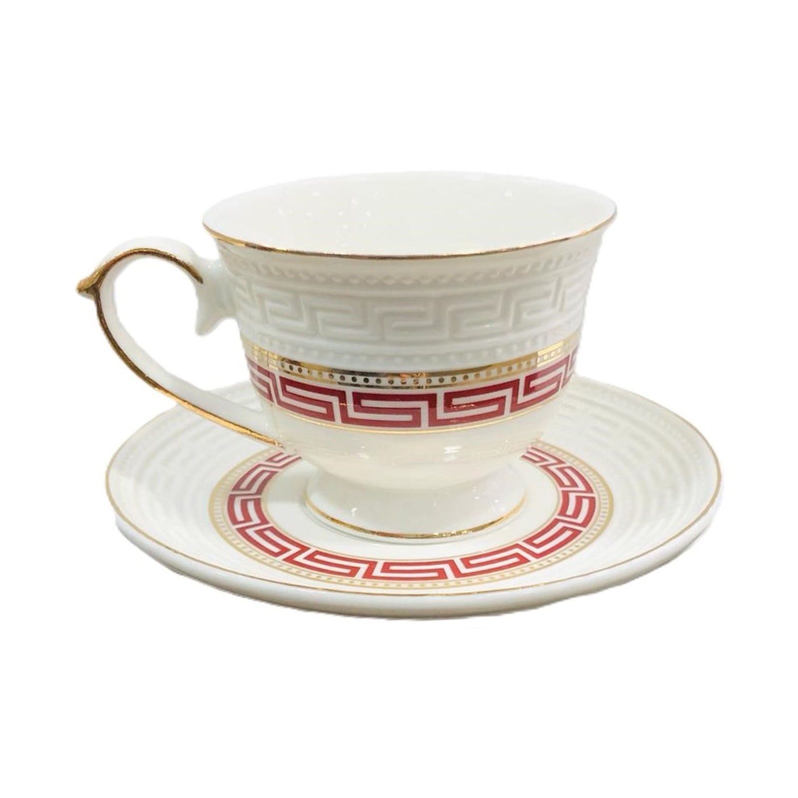COFFEE SETX12  VERSACE RED