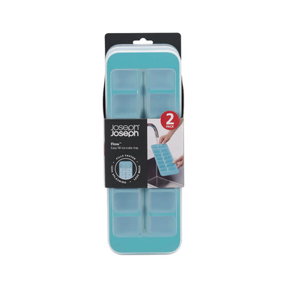 Joseph Joseph Flow Pack of 2 Easy-fill Blue Ice-cube Trays JOSEPH