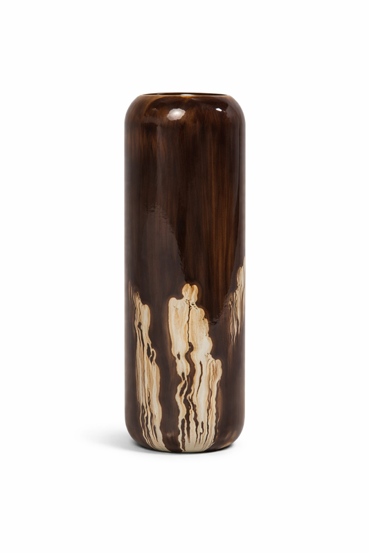 Molten Brown Column Vase ORCA HOME