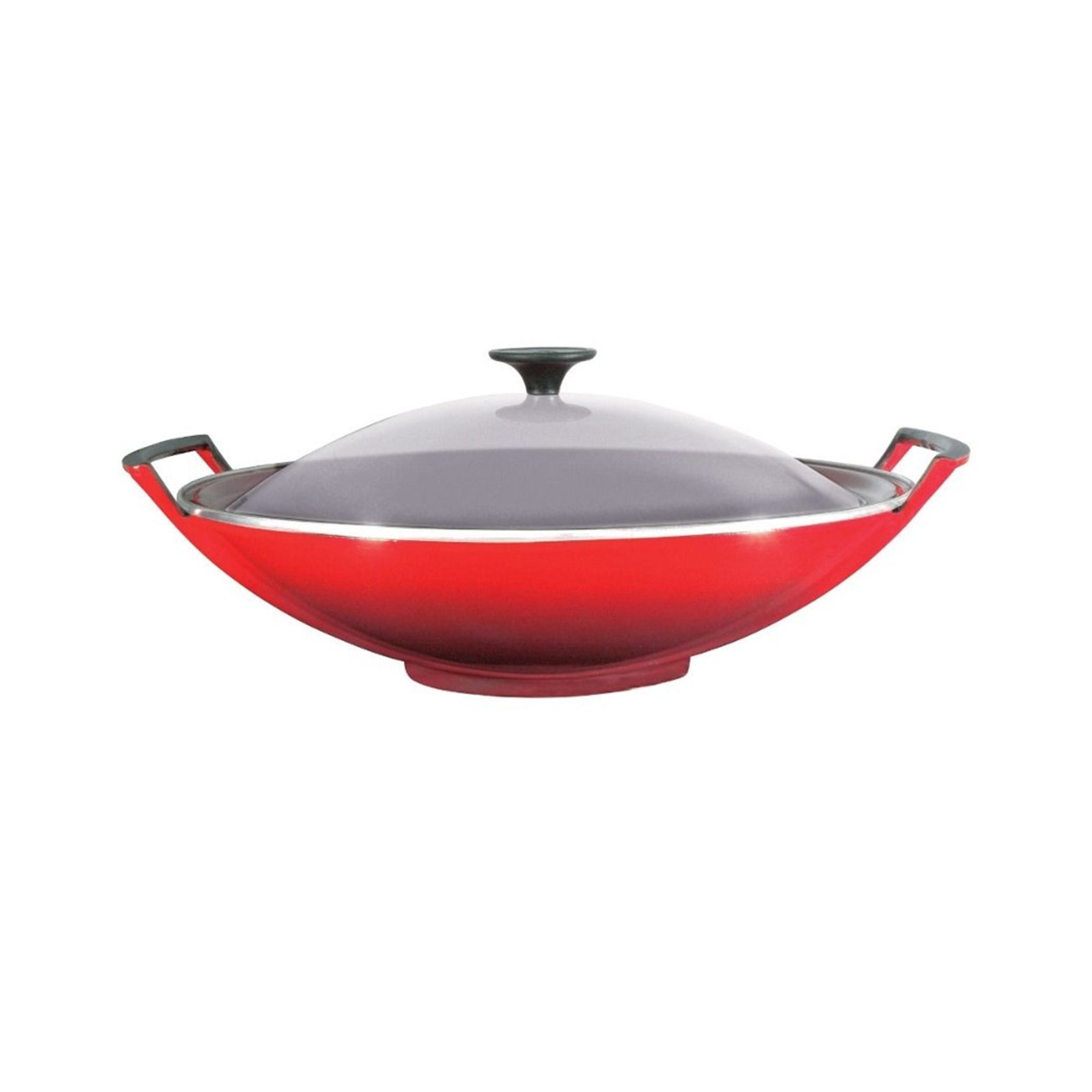 Le Creuset Wok with Glass Lid 36cm (Cherry) LE CREUSET