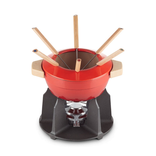 Le Creuset Fondue Set with Wood Handle 2L (Cherry)