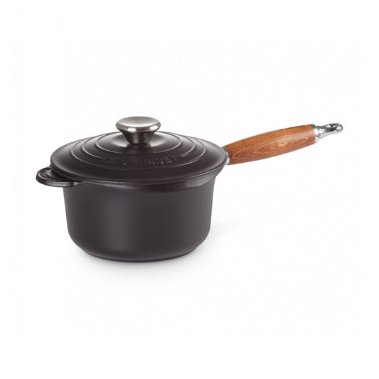 Le Creuset Casserole with Long Wooden Handle 18cm (Black)