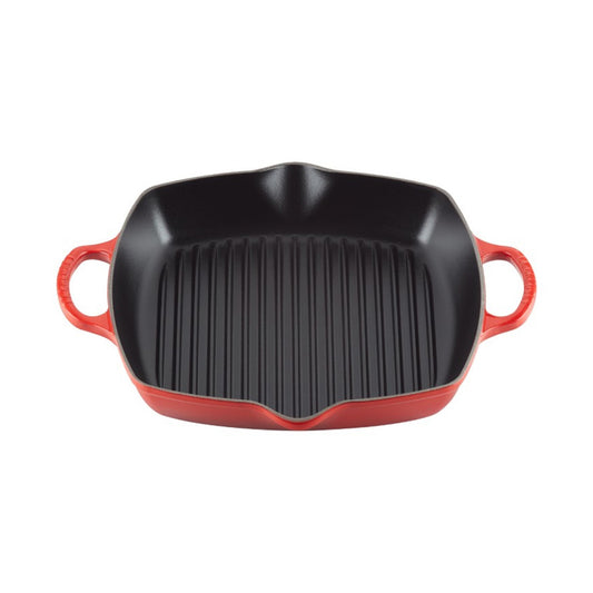 Le Creuset Square Deep Grill Evo 30cm (Cherry)