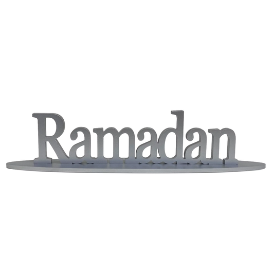 Silver English "Ramadan" Type Wood Decoration 60x10xH14CM