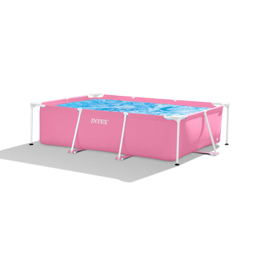 Pink Rectangular Frame Above Ground Pool - 2.2M x 1.5M x 0.6M INTEX