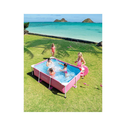 Pink Rectangular Frame Above Ground Pool - 2.2M x 1.5M x 0.6M INTEX