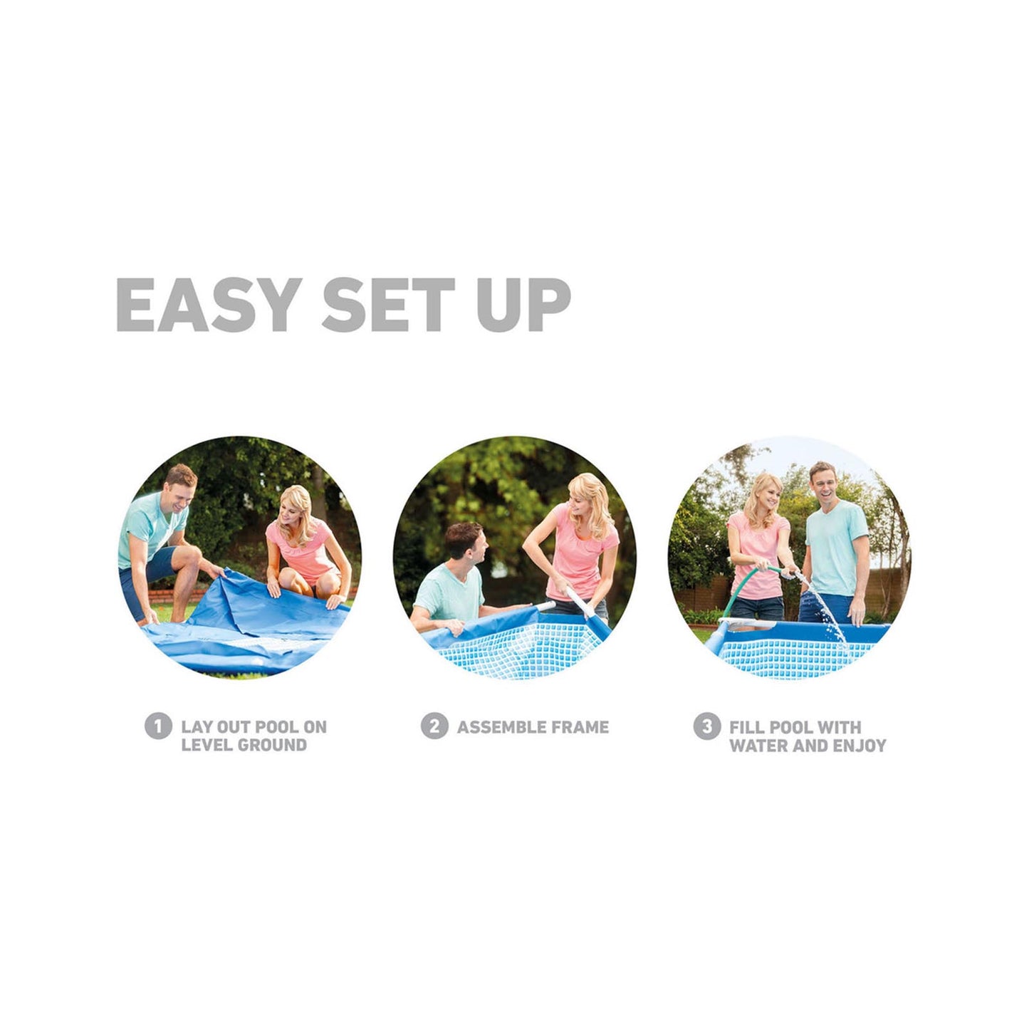 Rectangular Frame Pool 2.2M X 1.5M X 60CM INTEX