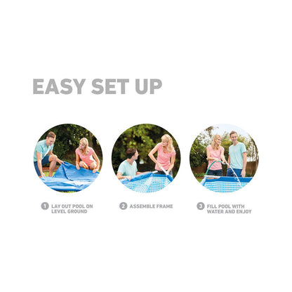Rectangular Frame Pool 2.2M X 1.5M X 60CM INTEX