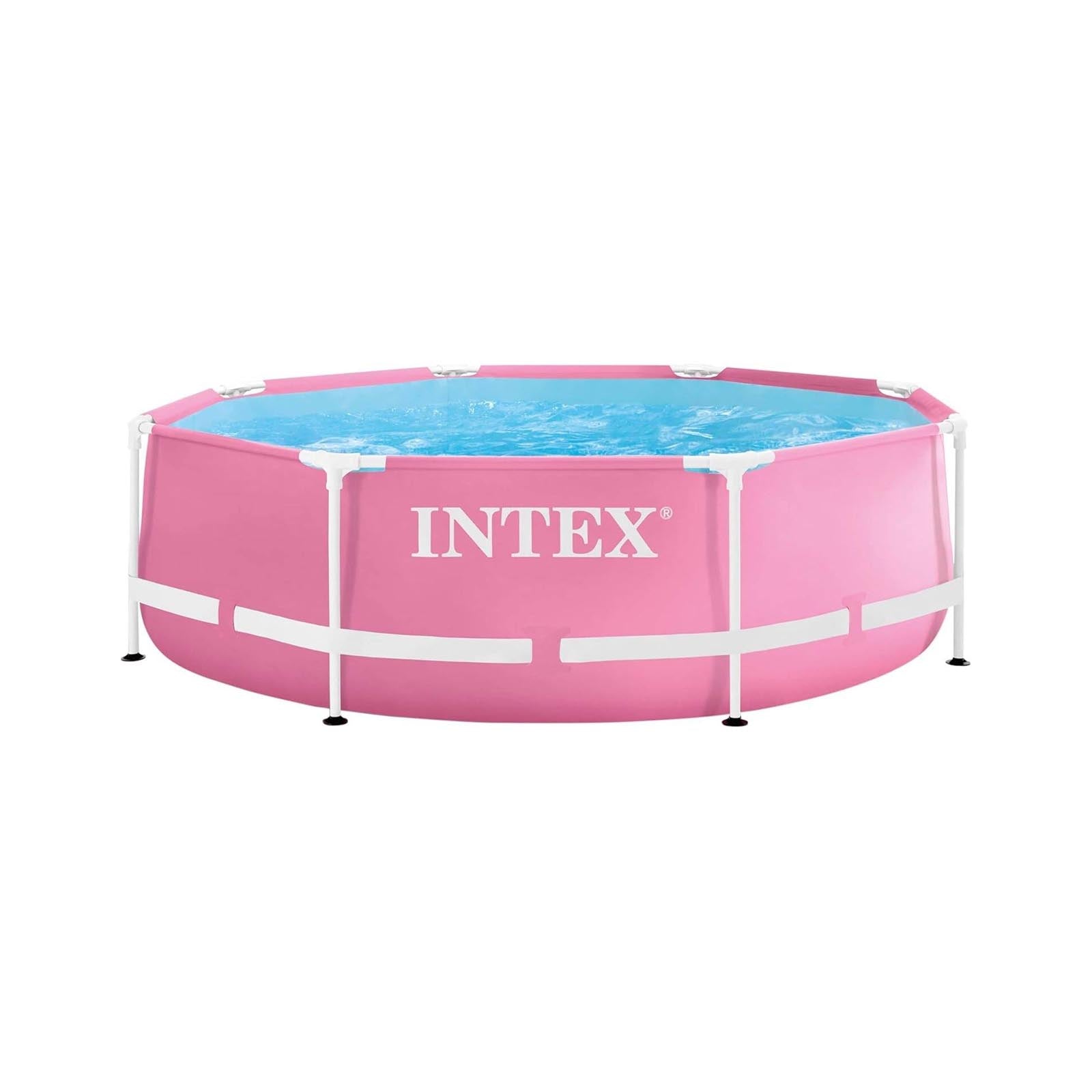 PINK METAL FRAME POOL 2.44M X 76CM INTEX