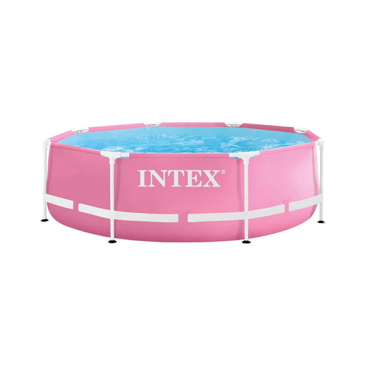 PINK METAL FRAME POOL 2.44M X 76CM INTEX