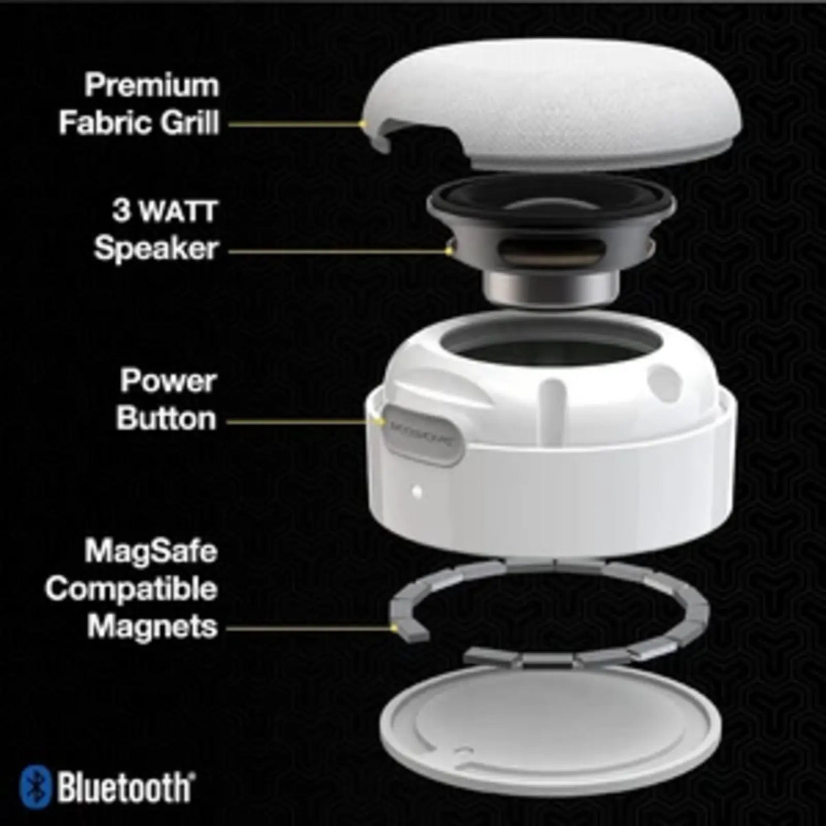 GravaStar Supernova Bluetooth Speaker Dawn White GravaStar