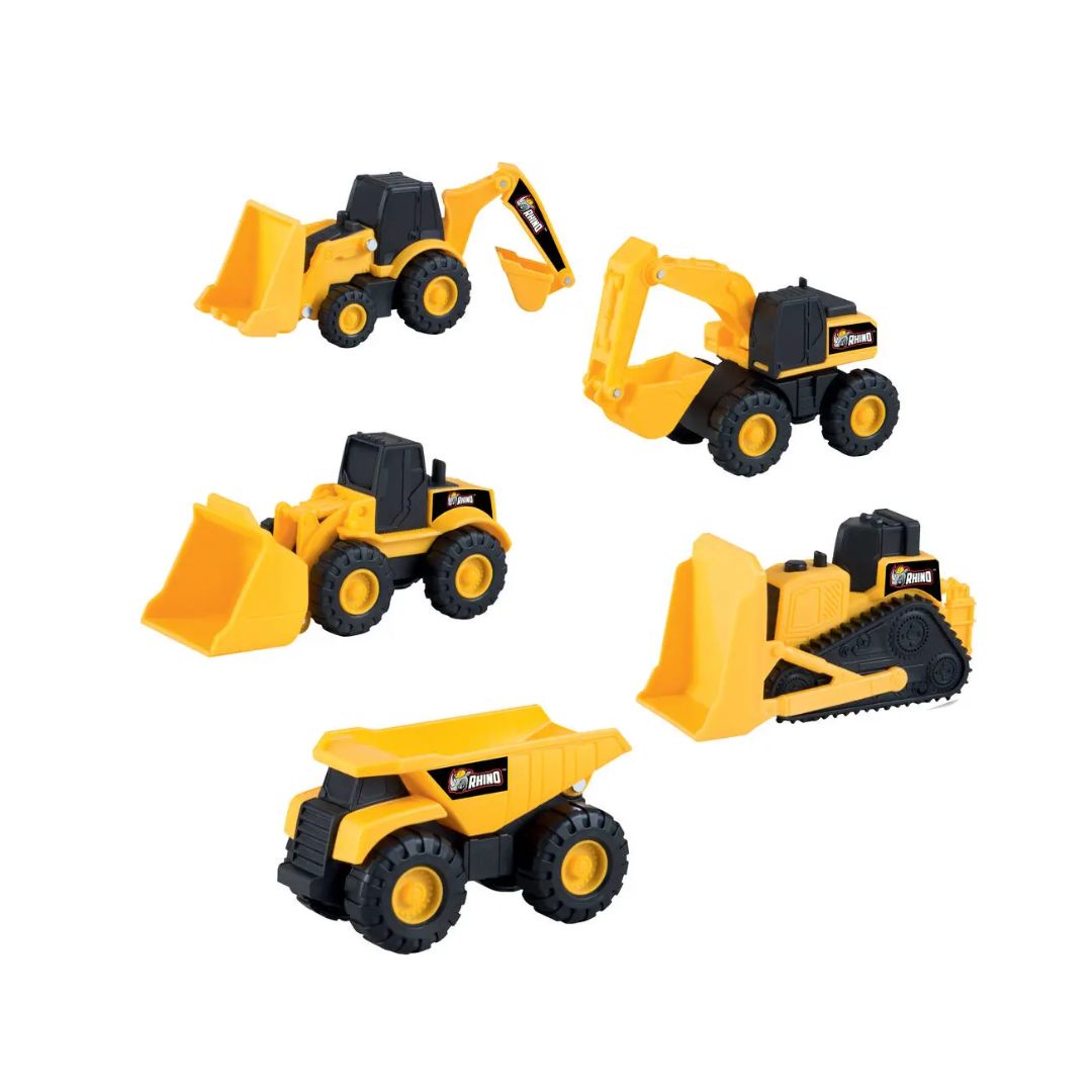 Set of 5 Miniature Construction Vehicles Team City