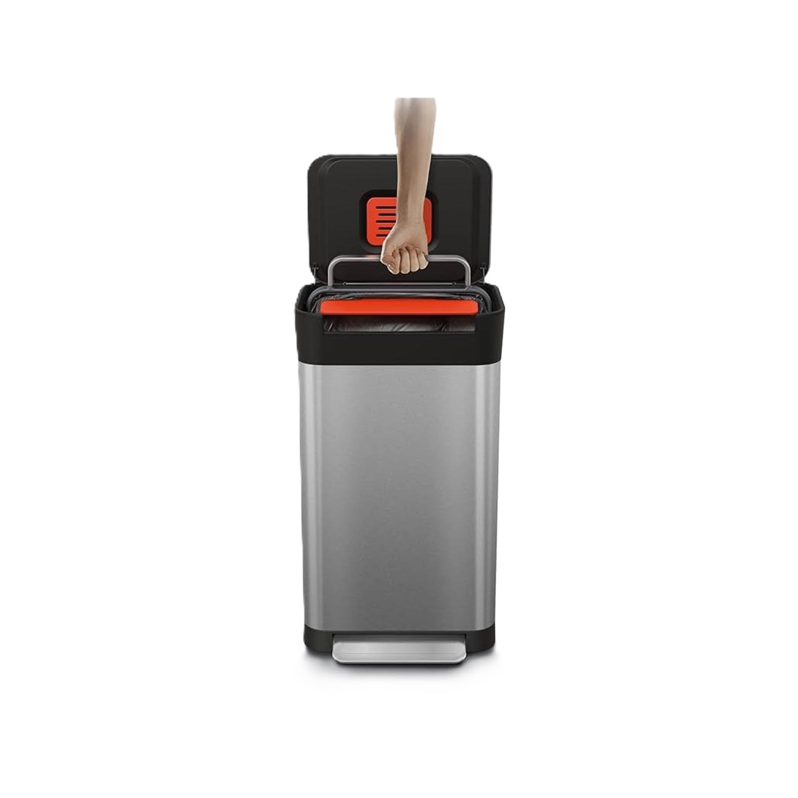 Titanium Rubbish Bin with Press Function, 30l