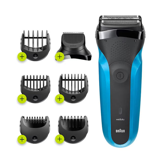 Braun Wet & Dry electric shaver with trimmer head and 5 comb