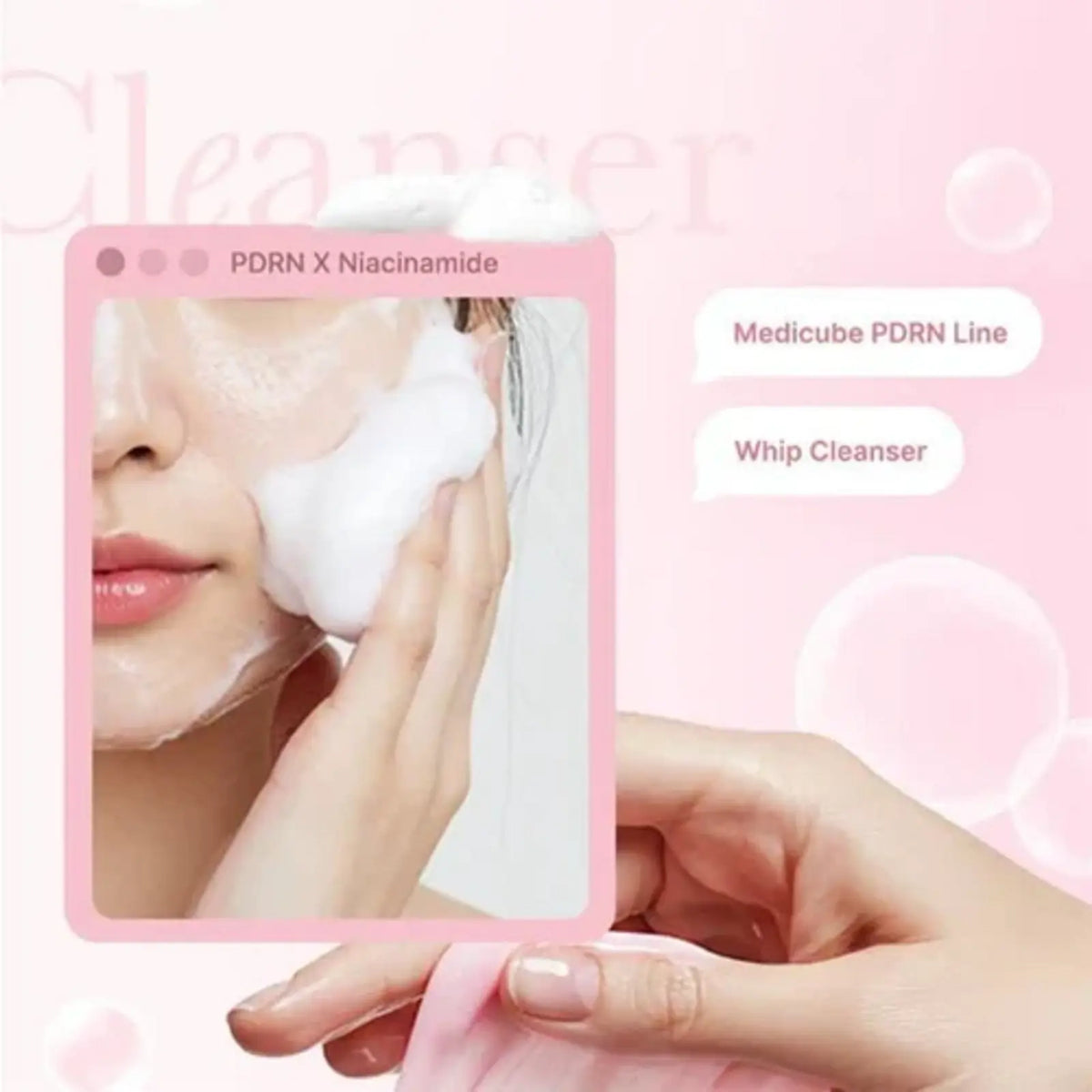 PDRN Pink Niacinamide Whip Cleanser 120G MEDICUBE