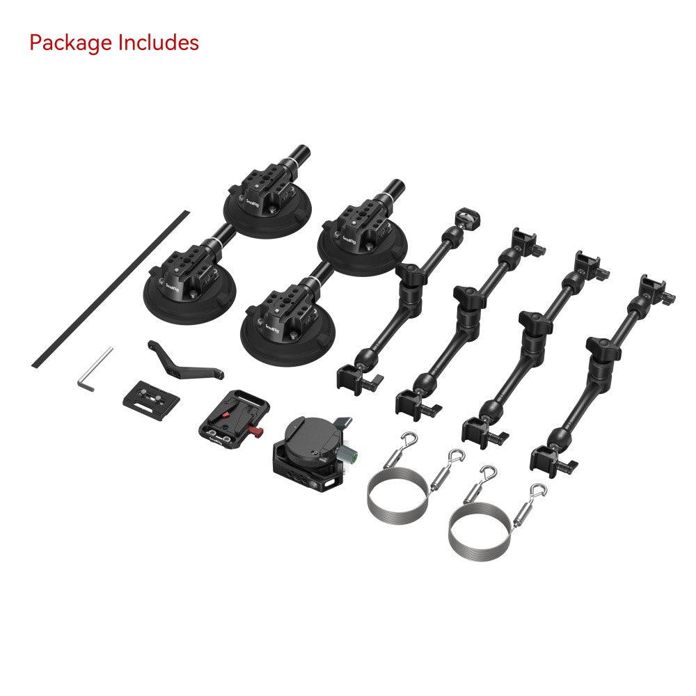 SmallRig All-in-One 4-Arm Suction Cup Camera Mount Kit for Vehicle Shooting SC-15K 3565