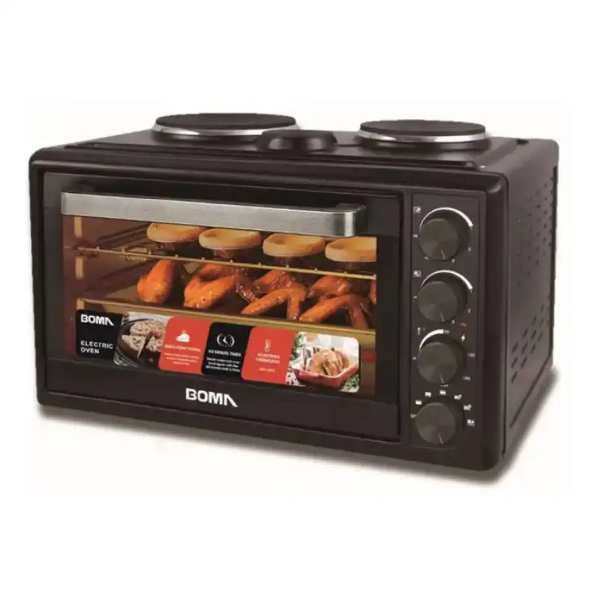 Boma Electric Covection Oven 12L 600W  Black BOMA