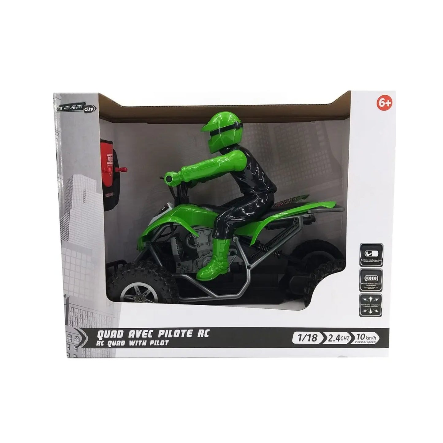 Rc Quad With Pilot 1:18 Team City