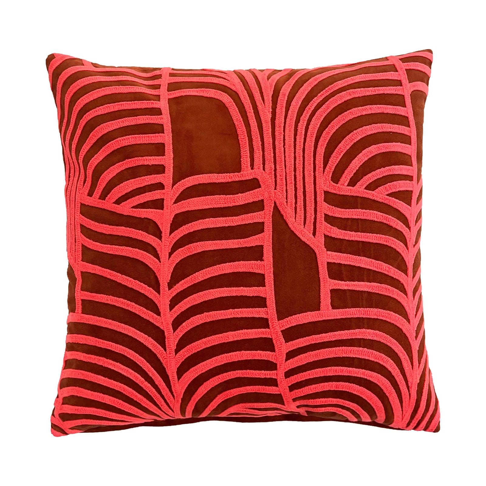 Decorative Cushion – Brown & Pink