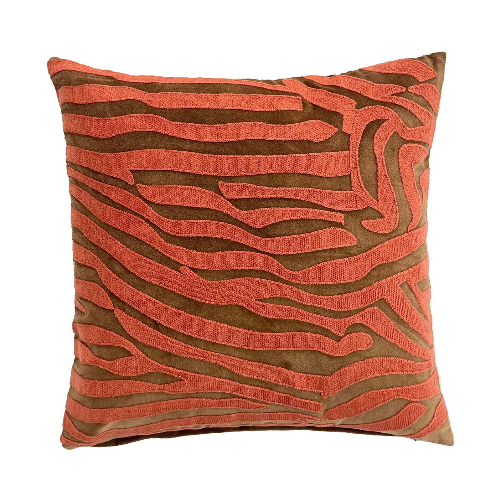 Decorative Cushion – Brown & Coral