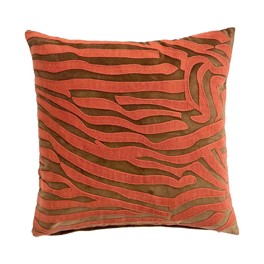 Decorative Cushion – Brown & Coral ORCA HOME