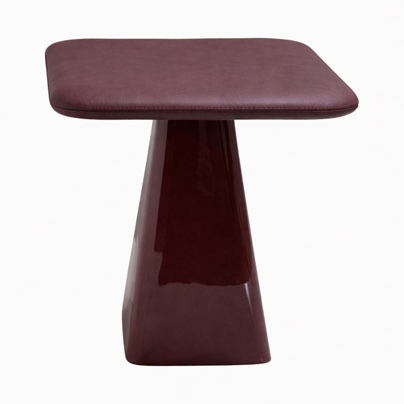 Medium Square Side Table Burgundy