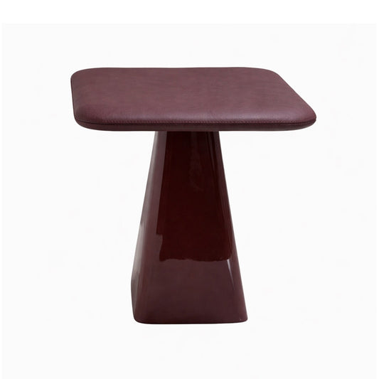 Medium Square Side Table Burgundy ORCA HOME