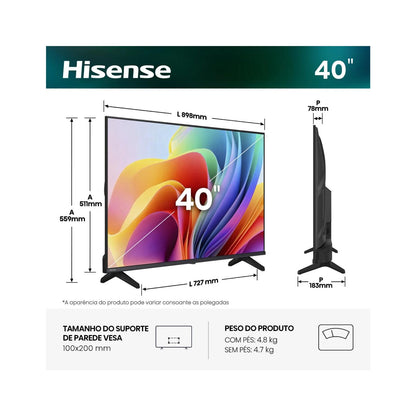 HISENSE 40" A4S Series Full HD Smart TV HISENSE