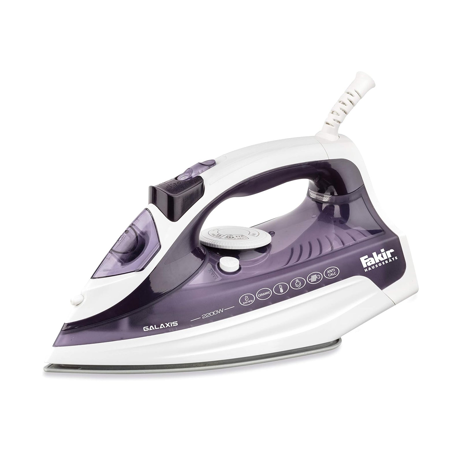 Fakir Steam Iron 2200w CeramicSoleplate Self Cleaning Purple
