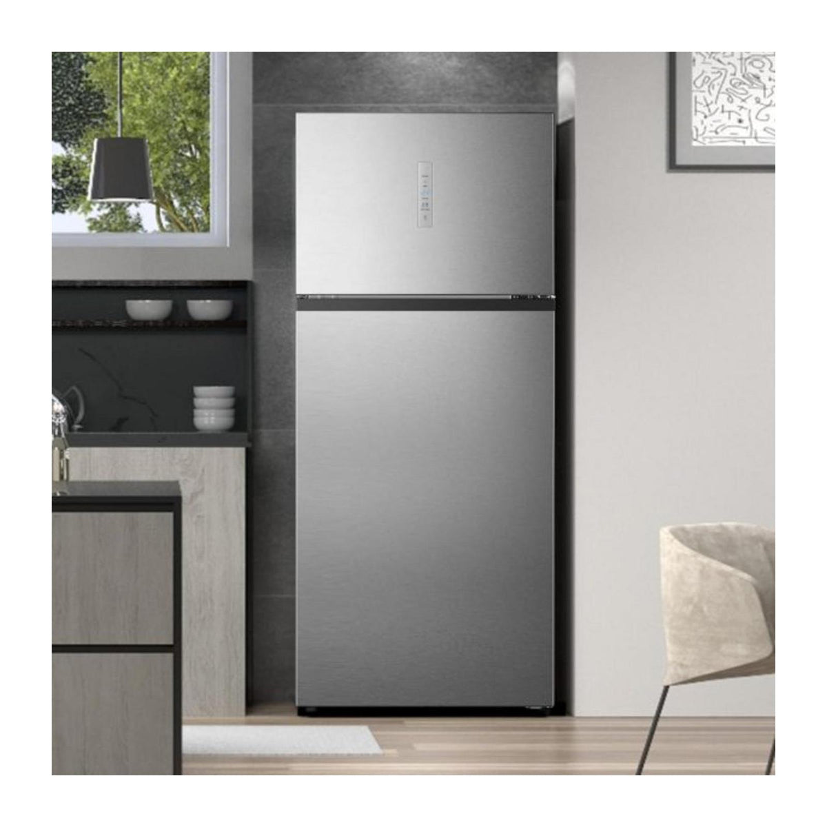HISENSE Refrigerator Top Mount 25CF 557L Inverter Silver(BU) HISENSE