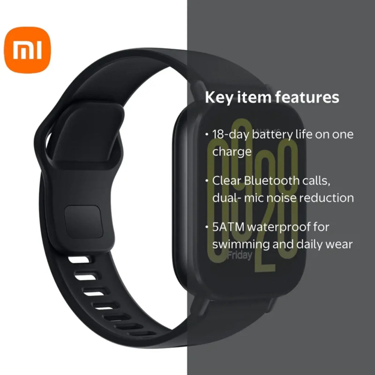 Xiaomi Watch 5 Active - Black (1 Year Warranty)