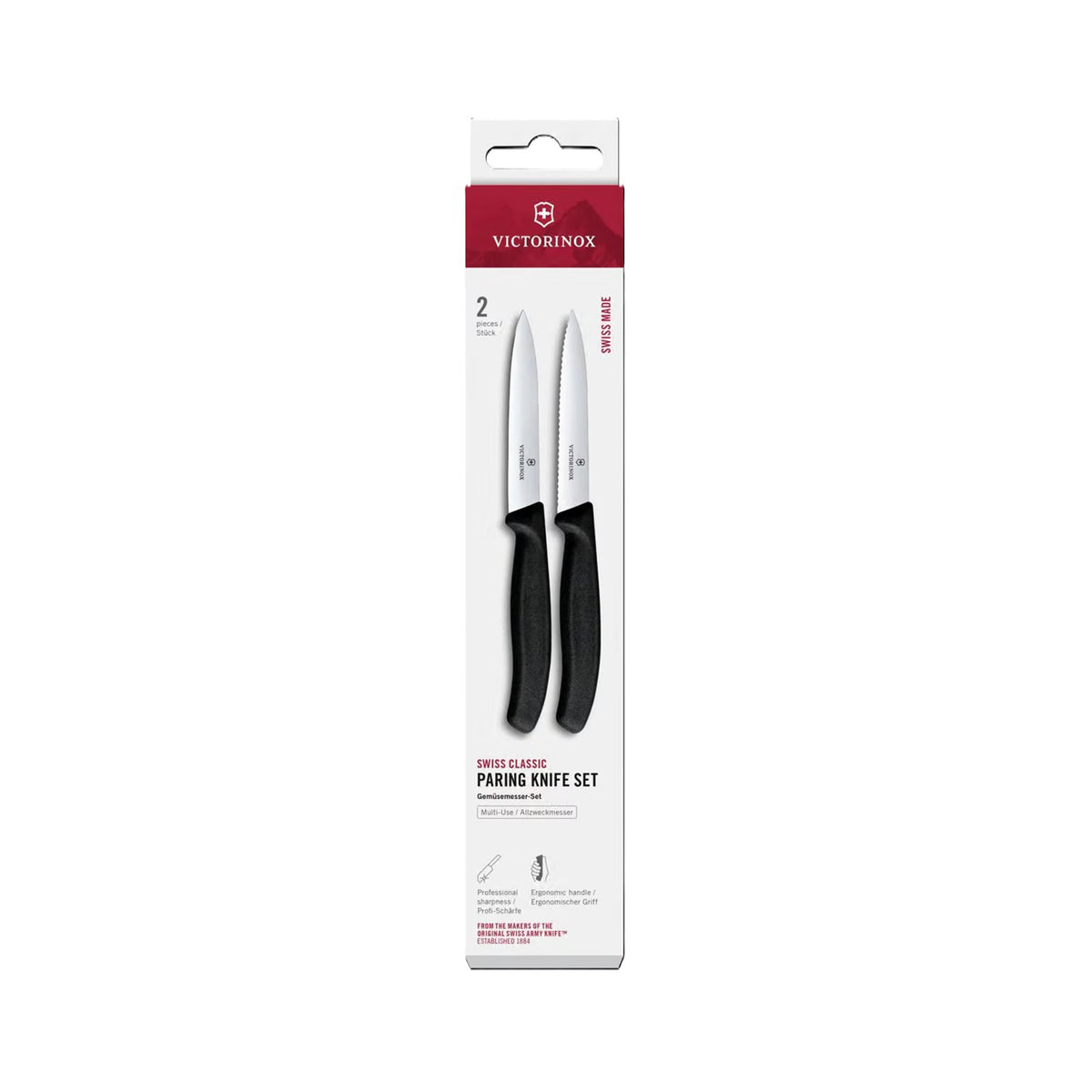 Swiss Classic Paring knife 2pcs Black VICTORINOX