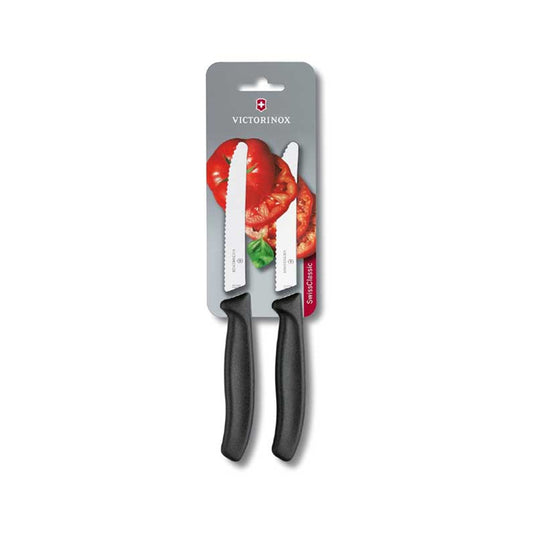 Swiss Classic Tomato and Table Knife Black VICTORINOX