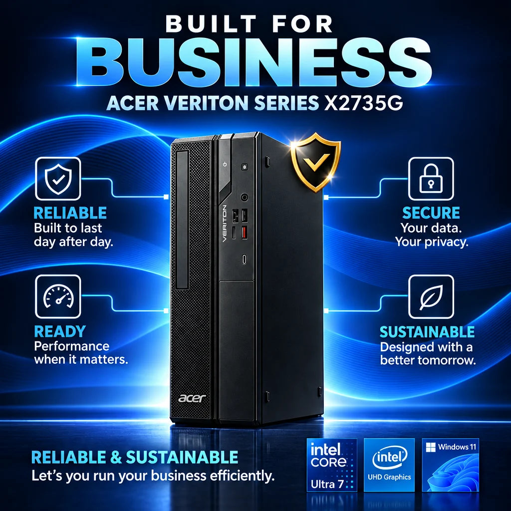 Acer Veriton X2735G Business Desktop- Core™ Ultra 7 265 - Integrated Graphics Acer