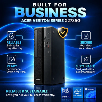 Acer Veriton X2735G Business Desktop- Core™ Ultra 7 265 - Integrated Graphics Acer