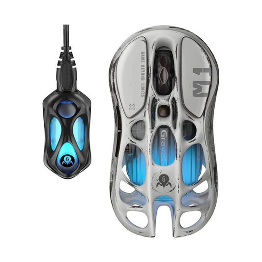 Gravastar Mercury M1 Pro 4K Gaming Mouse Battle Worn Silver