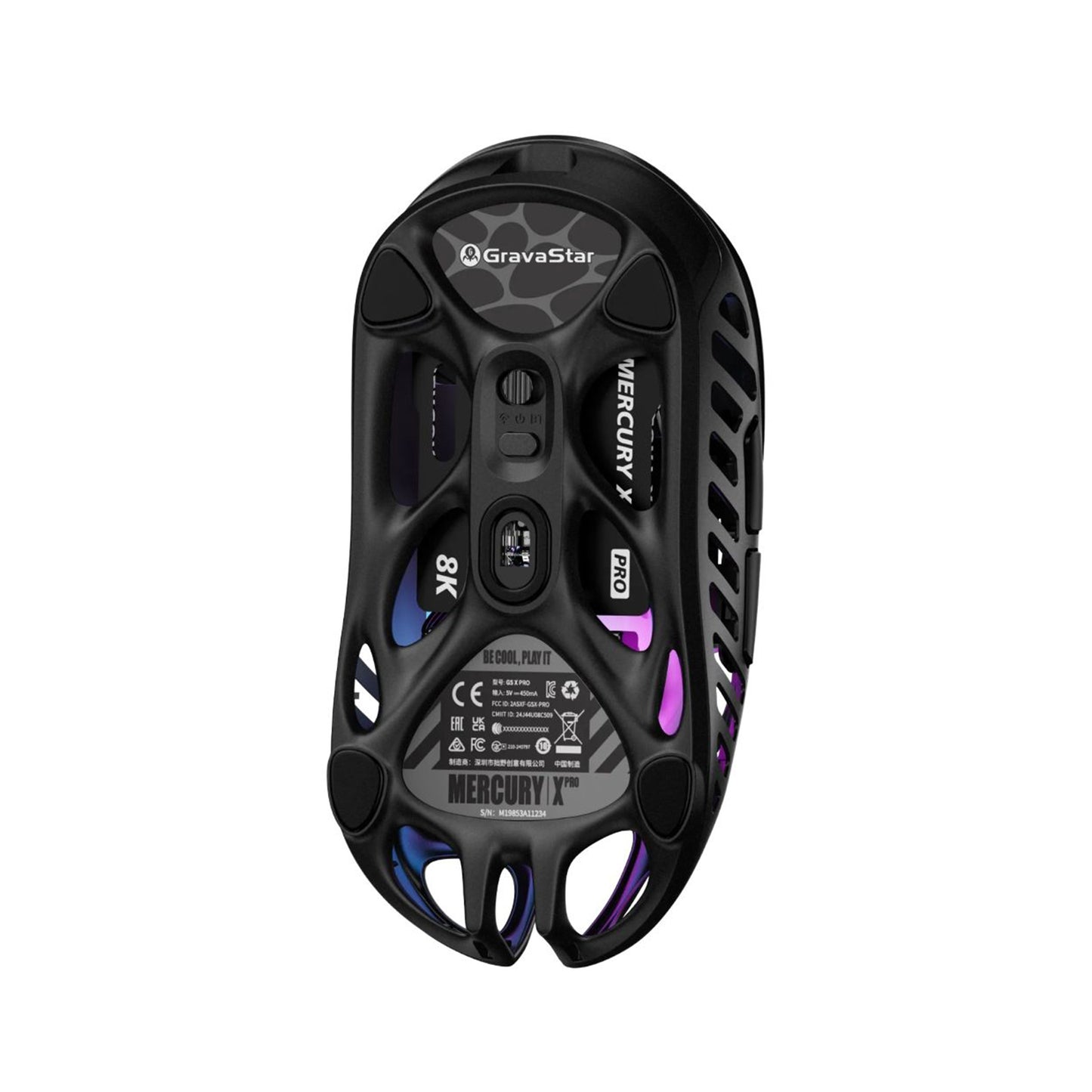 GravaStar Mercury X Pro 8KHz Wireless Gaming Mouse Black