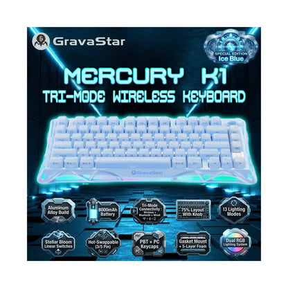 GravaStar Mercury K1 Special Edition Wireless Ice Blue