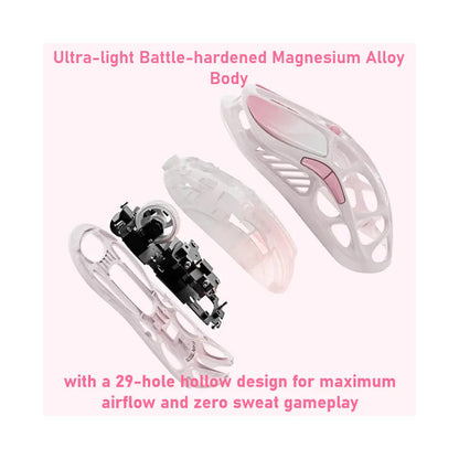 GravaStar Mercury M1 Pro Tri Mode Wireless Gaming Mouse Pink