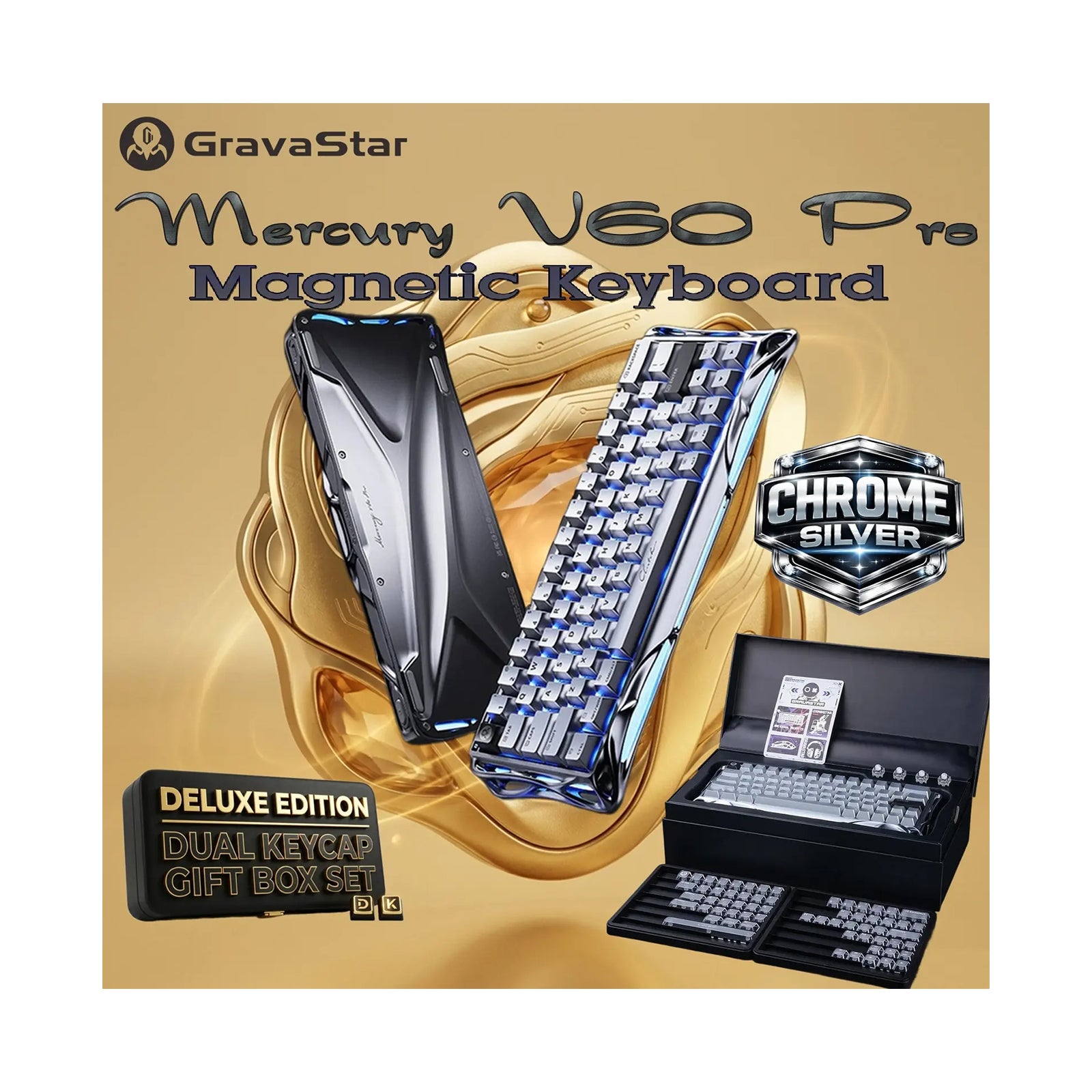 Gravastar Mercury V60 Pro Deluxe Edition Chrome Silver