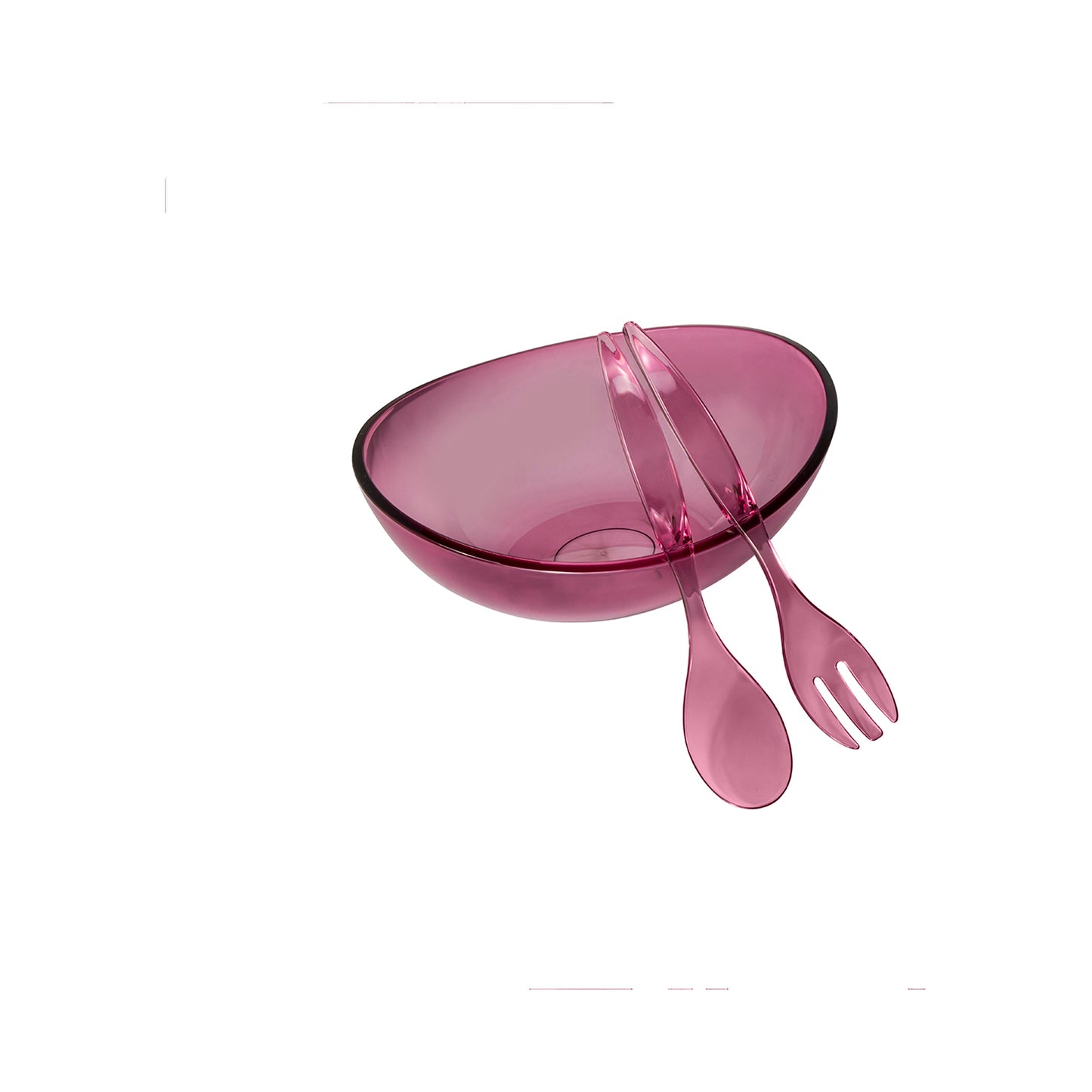 PLUM ACRYLIC BOWL SET (3pcs) (3.3lt)