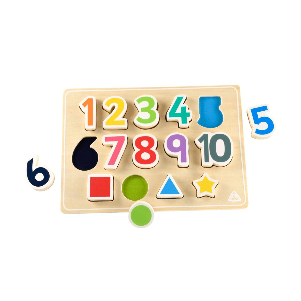 Wooden Shape and Number Puzzle