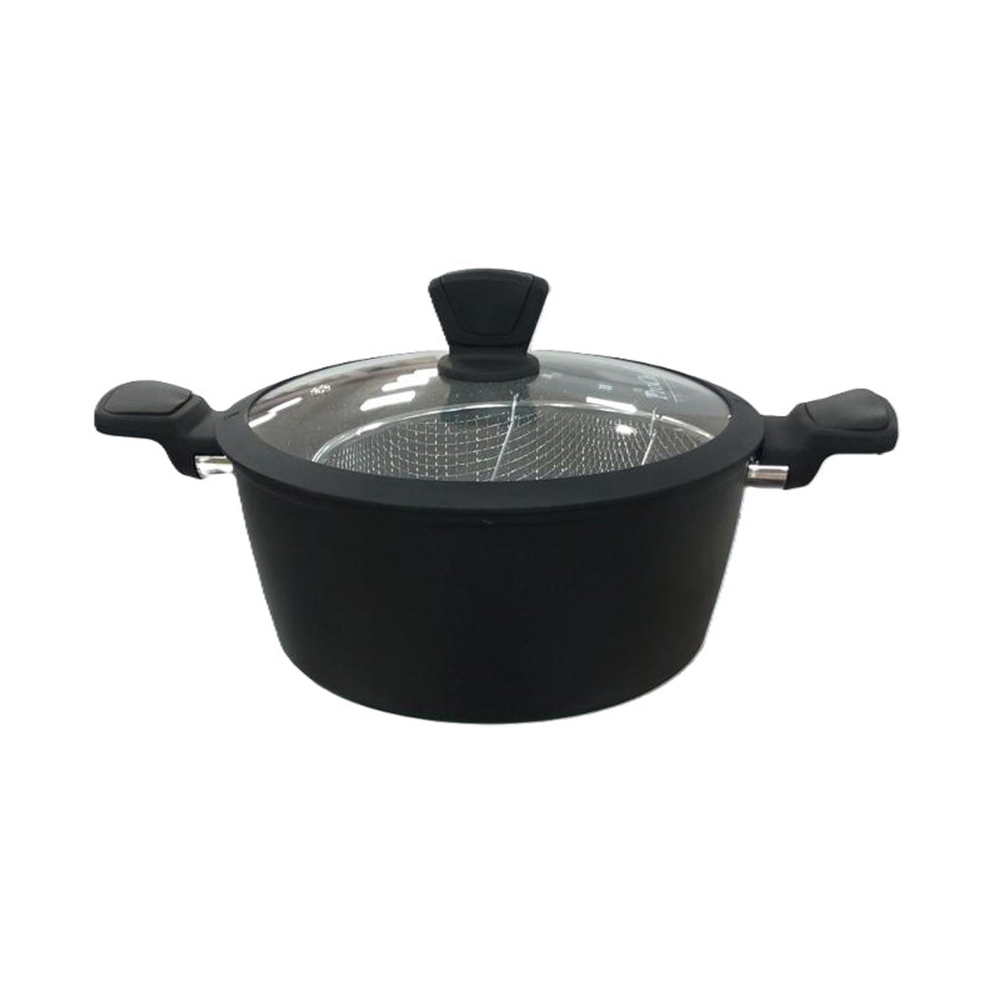 Fryer Pan Granite 26cm Silicone Lid